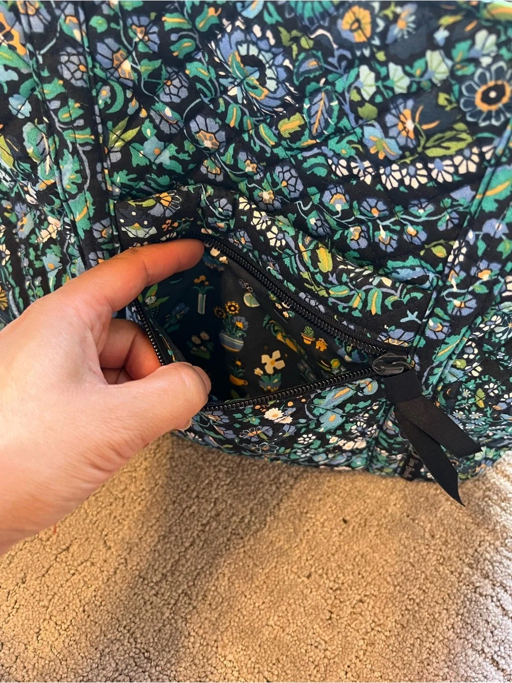 Vera Bradley Houseplant Print Shoulder Tote